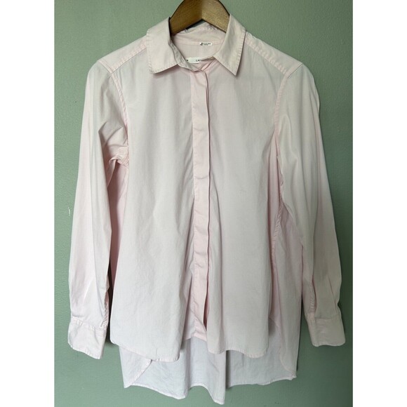 Lareida Womens Shirt Sz 38 Button Up Stretchy Career Light Blush Pink Designer - Picture 1 of 12